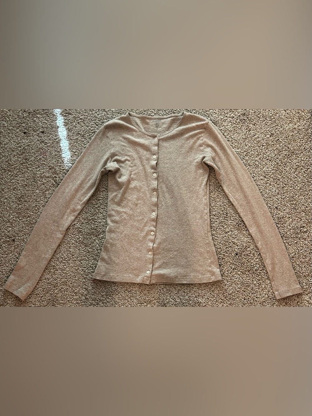 George Beige Long Sleeve Button Front Cardigan
